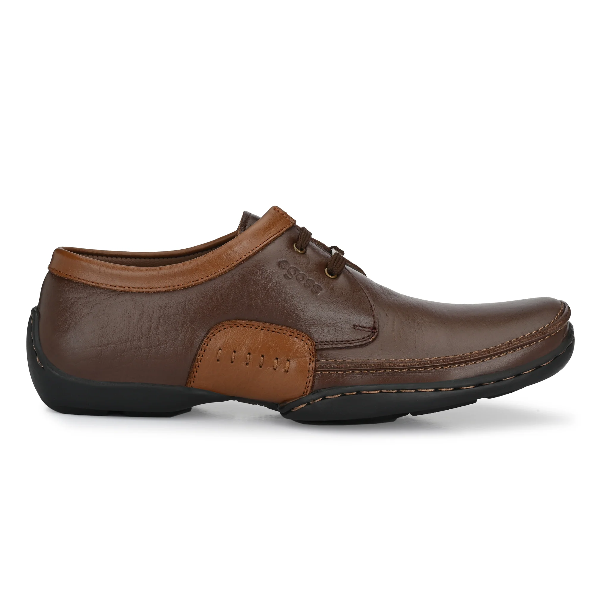 Egoss Casual Derby Lace Up Leather Shoes For Men - Image 12
