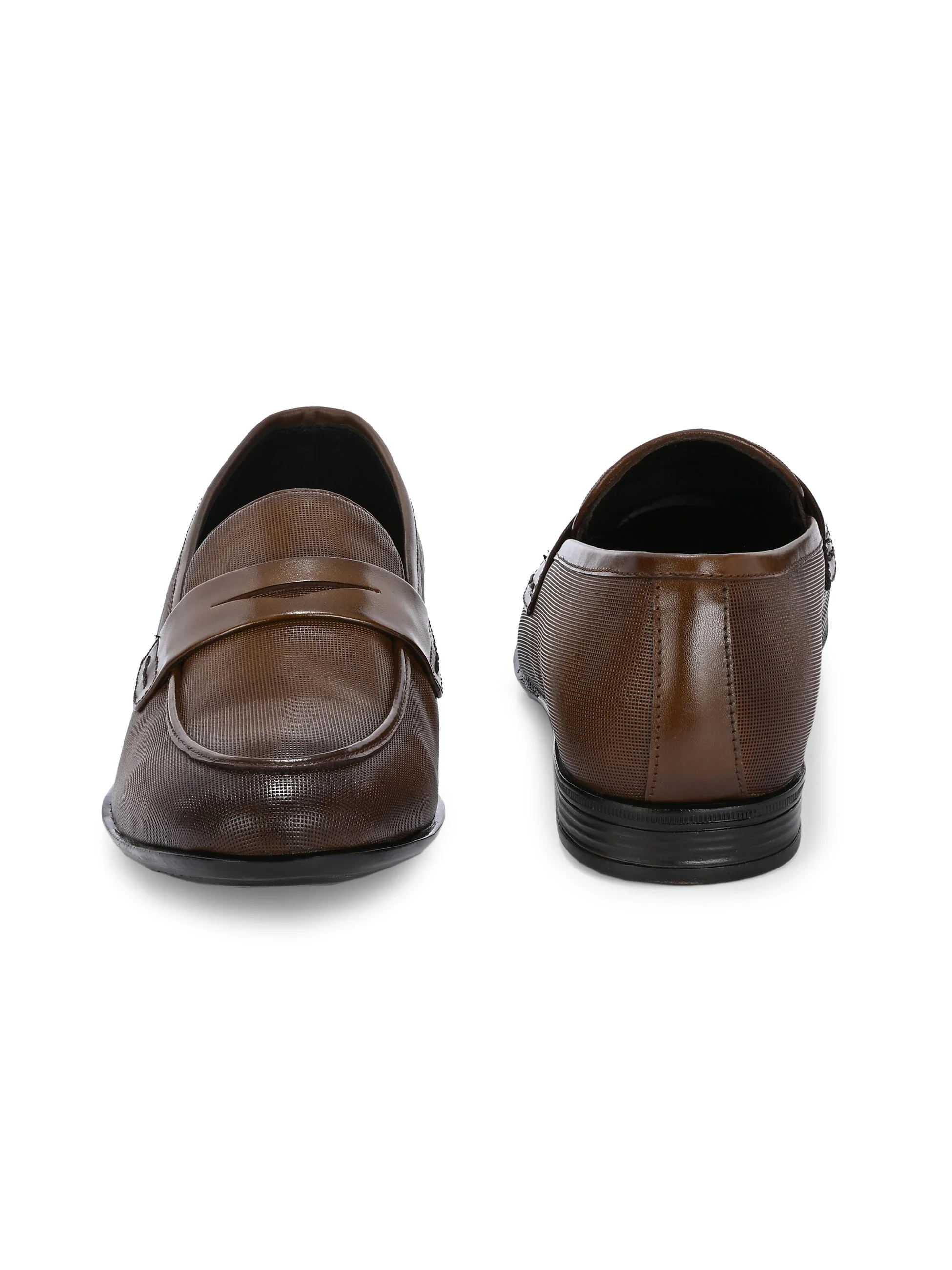 Nova Textured Penny Loafers by Aspeerio - Image 7